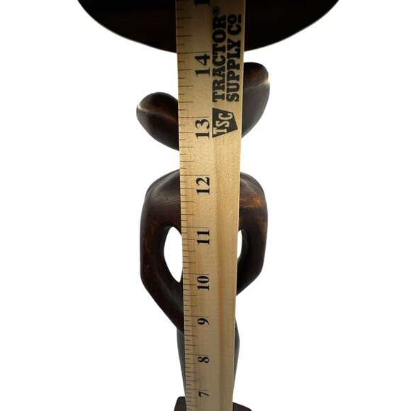 Hand Crafted Wood Sculpture Man & Woman Lovers - Picture 10 of 10